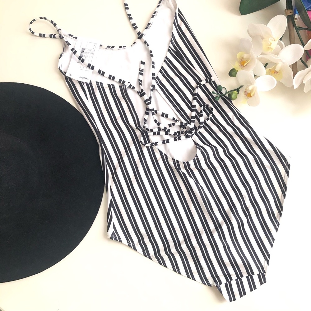 ASOS Stripe One Piece Swimsuit - Picture 5 of 11